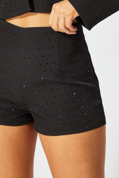 Diamante Embellished Micro Shorts - Image 4