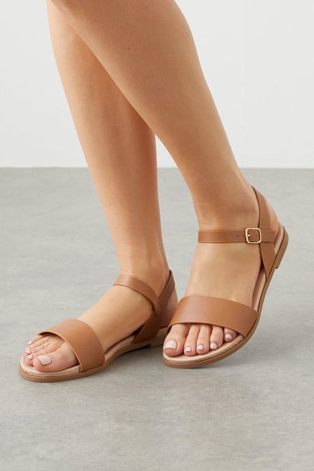Dorothy Perkins Black Sandals Womens Day To Night Flat Heel - Image 1