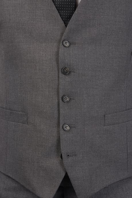 Plain Vest in Grey - Image 3