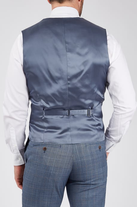 Scott Sharkskin Overcheck Waistcoat - Image 2