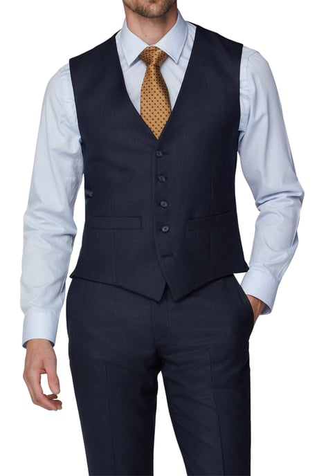 Textured Tailored Fit Waistcoat - Image 1