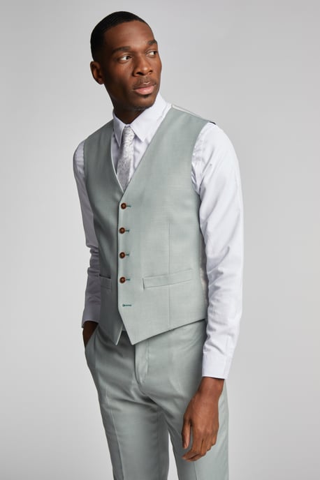 Branton Seafoam Texture Waistcoat - Image 1