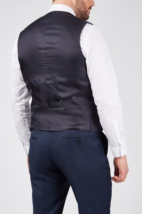 Sharkskin Waistcoat in Blue - Image 2