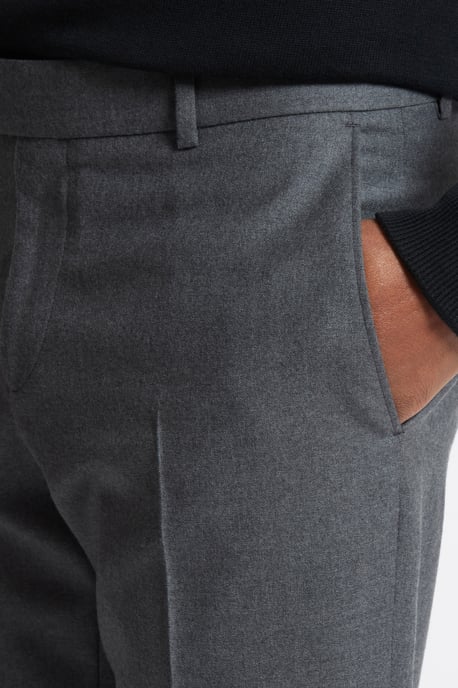 Mid Grey Flannel Suit Trousers - Image 3