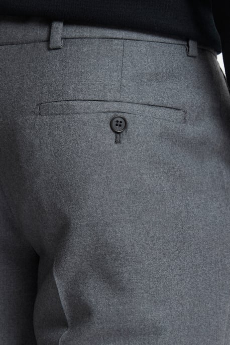 Mid Grey Flannel Suit Trousers - Image 4