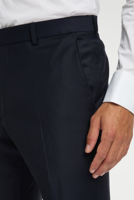 Regular Fit Navy Trousers - Image 2