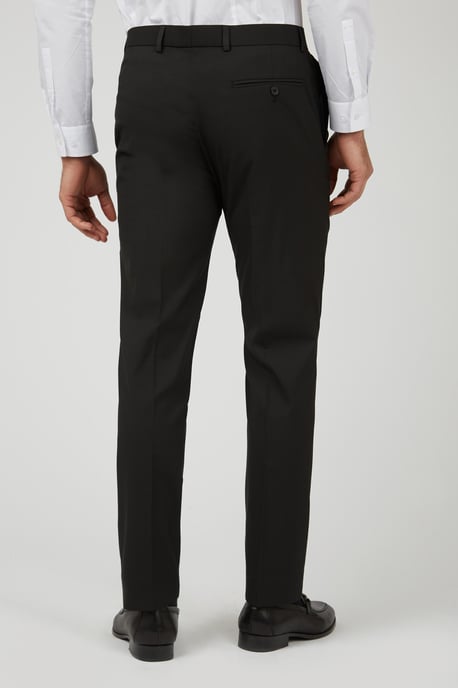 Black Plain Slim Fit Suit Trouser - Image 2