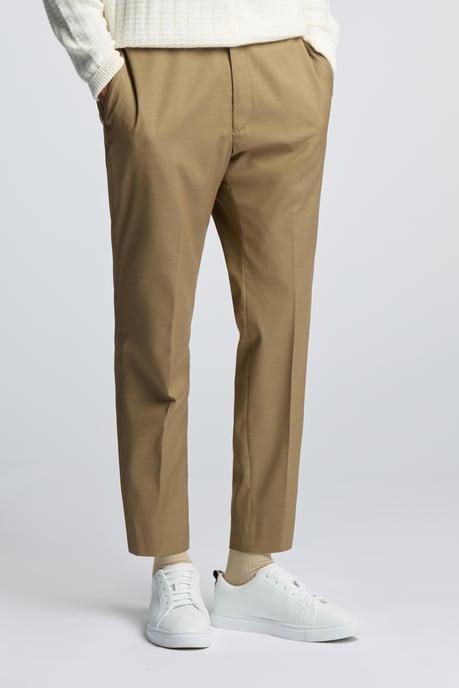 Drawstring Trousers in Brown - Image 1