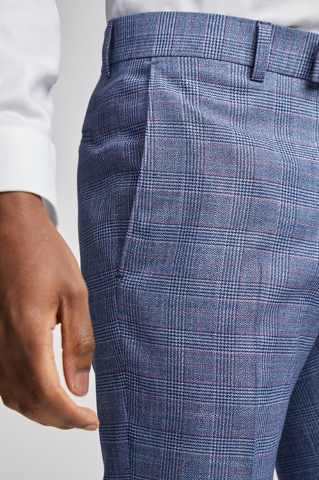Hemlock Blue Raspberry Check Trousers - Image 2
