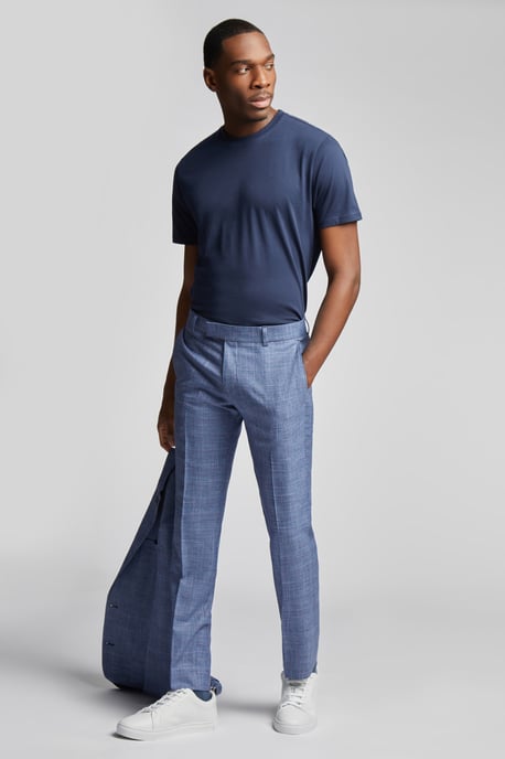 Hemlock Blue Raspberry Check Trousers - Image 3