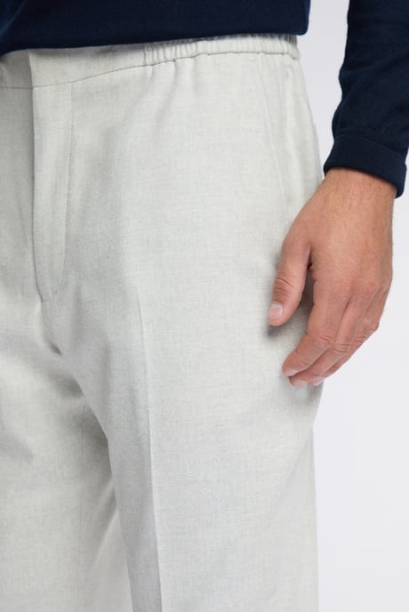 Drawstring Trousers in Nude - Image 2