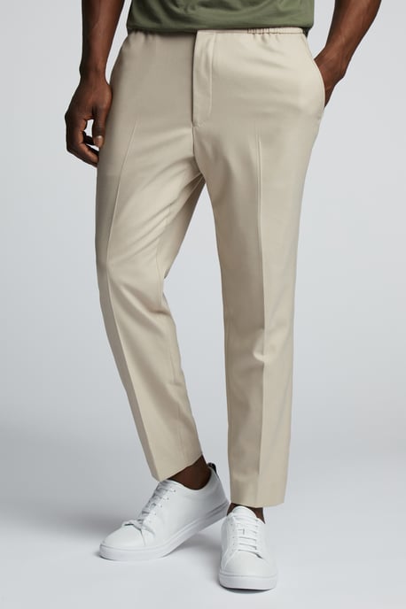 Drawstring Trousers in Nude - Image 1
