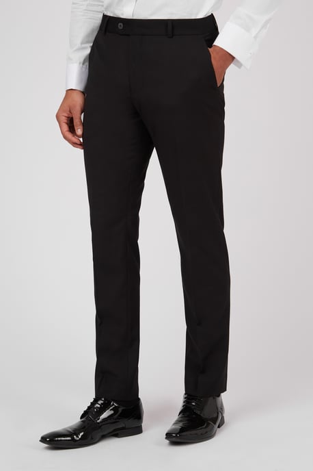 Plain Trousers in Black - Image 1