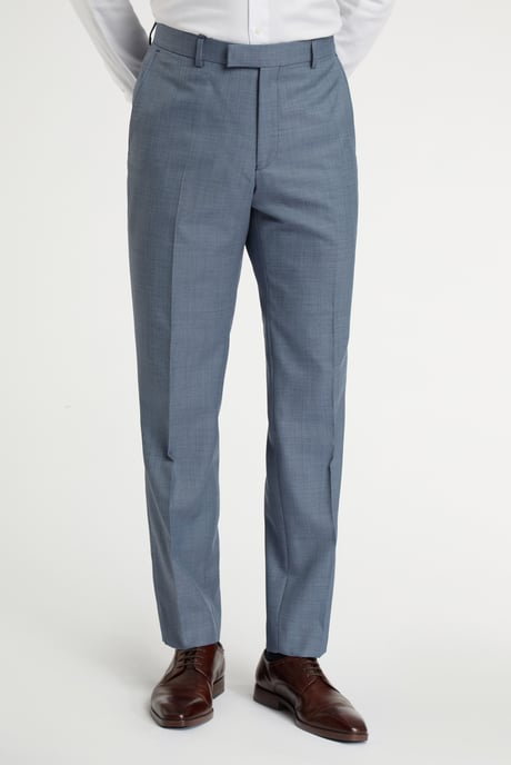 Regular Fit Mid Blue Trousers - Image 1