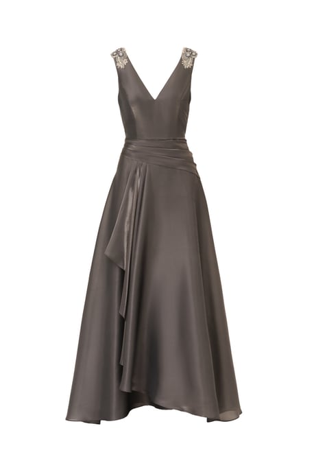 Iridescent Organza A-Line Gown - Image 4