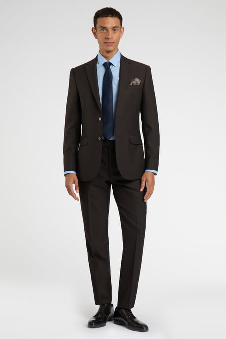Regular Fit Brown Birdseye Jacket - Image 2