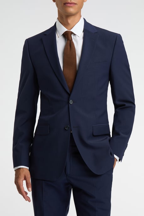 Regular Fit Dark Blue Plain Jacket - Image 1
