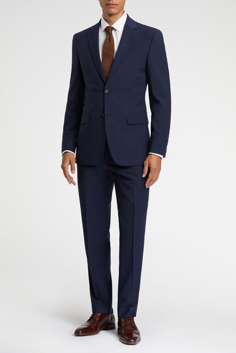 Regular Fit Dark Blue Plain Jacket - Image 2