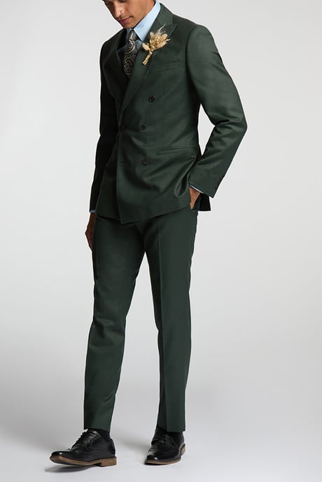 Alexandre Of England Tailored Fit Flannel Suit Jacket - Image 3