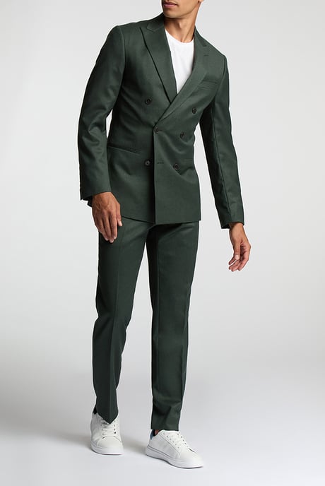 Alexandre Of England Tailored Fit Flannel Suit Jacket - Image 4