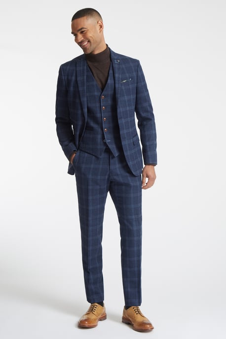 Tweed Overcheck Suit Jacket - Image 2