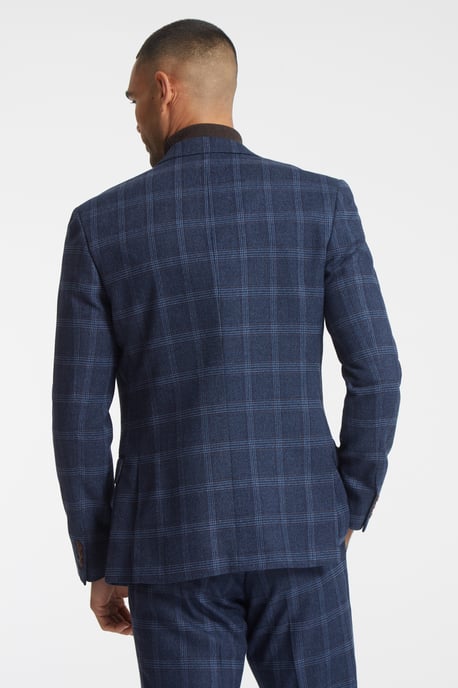 Tweed Overcheck Suit Jacket - Image 3
