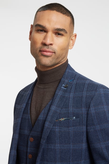Tweed Overcheck Suit Jacket - Image 4