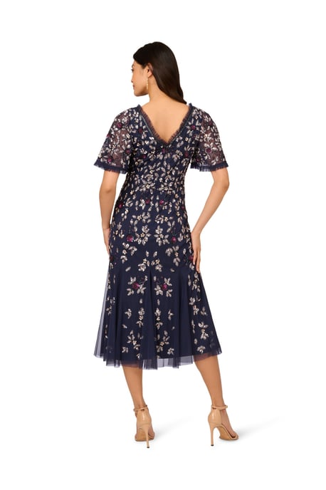 Beaded Mesh Midi Dress - Image 2