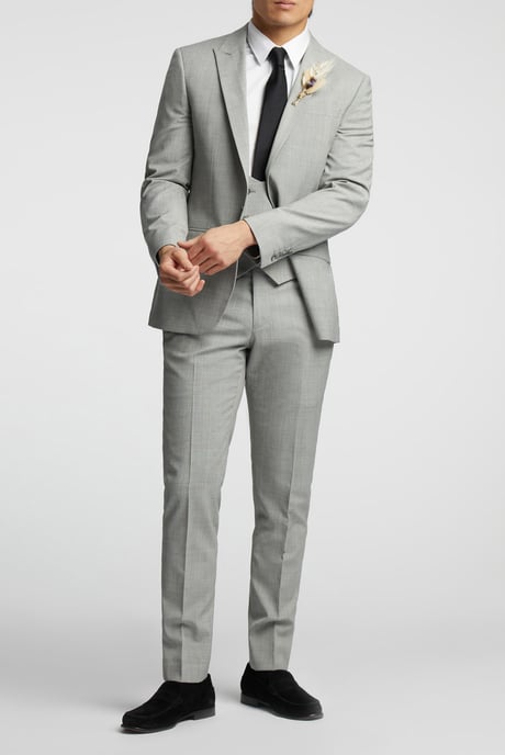Check Tailored Fit Suit Jacket - Image 3