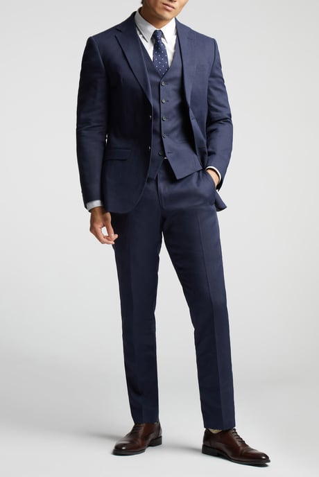 Linen Tailored Fit Suit Jacket - Image 2