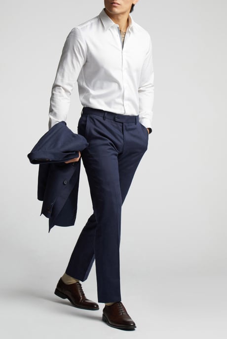 Linen Tailored Fit Suit Jacket - Image 5