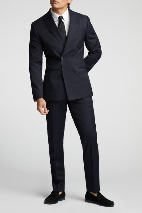 Chalk Stripe Tailored Fit Suit Jacket - Image 2