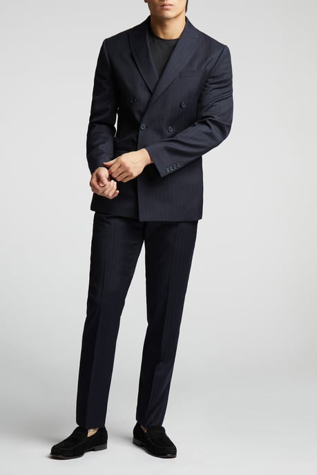 Chalk Stripe Tailored Fit Suit Jacket - Image 4