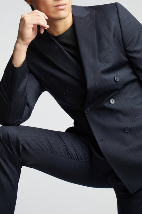 Chalk Stripe Tailored Fit Suit Jacket - Image 5