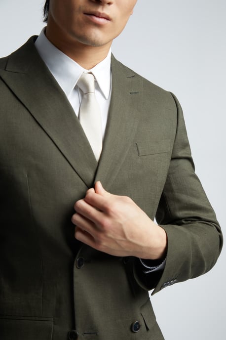 Linen Tailored Fit Suit Jacket - Image 2