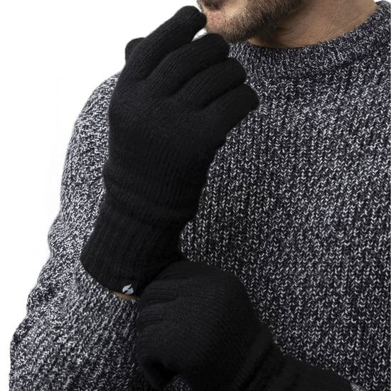 Termiska handskar för herrar med skyddande ribbad mudd - Image 3