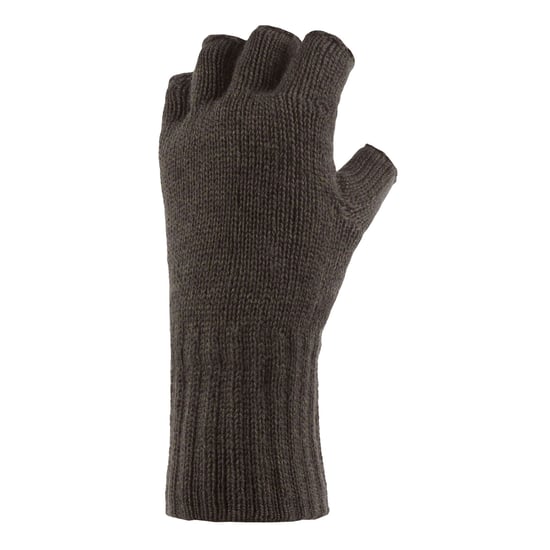 Mens Warm 3.2 TOG Fleece Fodrade Termiska Fingerlösa Vinterhandskar i Khaki & Navy - Image 3