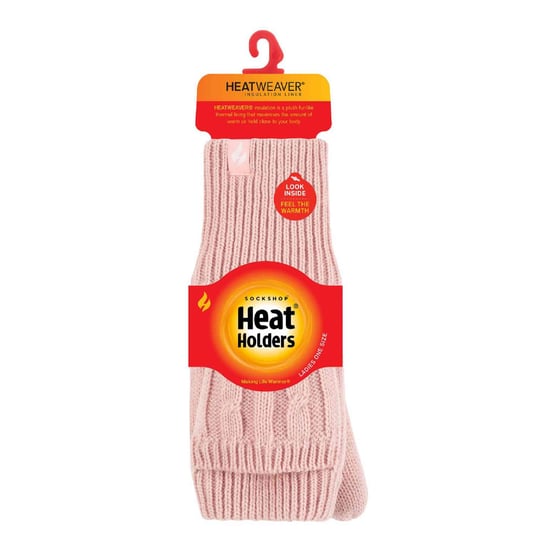 Ladies Cable Knit 2.3 Tog Thermal Winter Fingerless Converter Gloves - Image 2