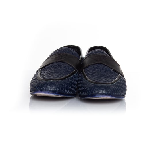 woven leather moccasin loafer - Image 3