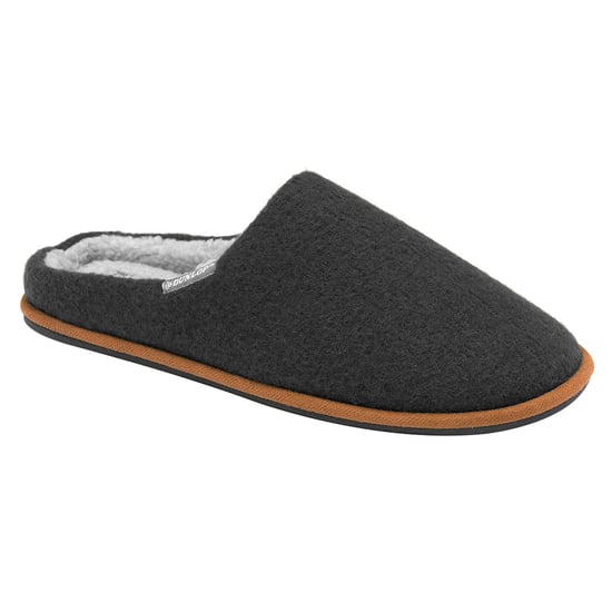Mens Plush Lined Mule Slippers With Memory Foam - Image 2