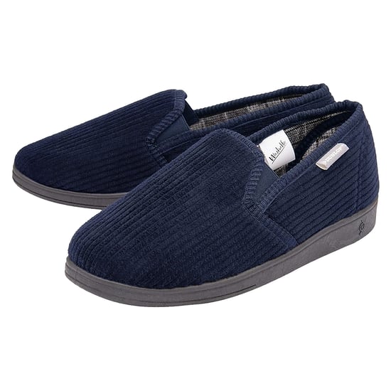 Mens Tartan Lined Slippers With Memory Foam - Image 1