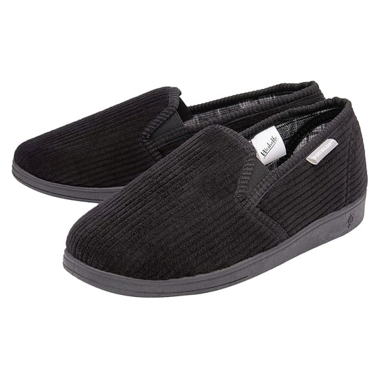 Mens Tartan Lined Slippers With Memory Foam - Image 1