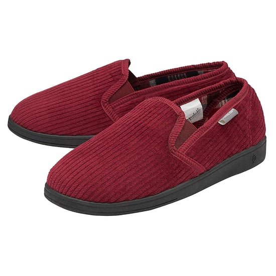 Mens Tartan Lined Slippers With Memory Foam - Image 1