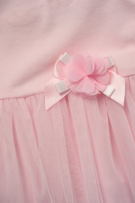 Rose Ribbon Detail Dress and Headband Outfit Set - Image 3