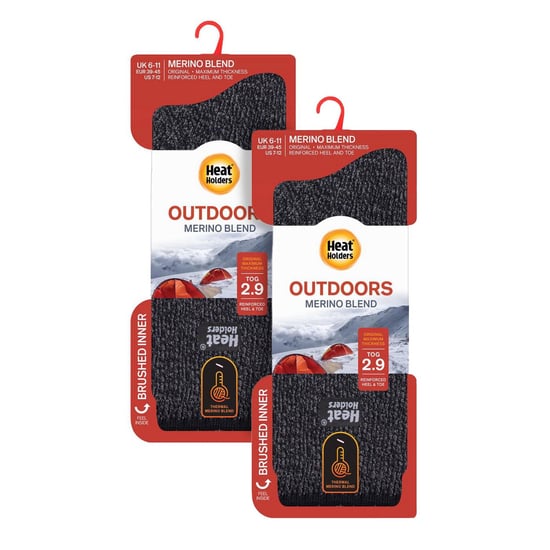 Mens 2 Pack Merino Wool Thermal Socks - Image 2