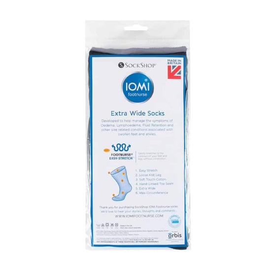 1 Pack Extra Wide Loose Fit Cotton Oedema Socks for Swollen Ankles - Image 2
