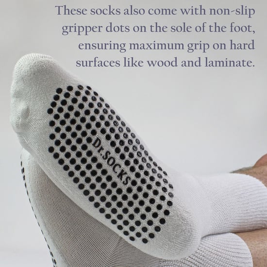 4 Pack Bamboo Diabetic Socks With Grips for Men and Women - Image 3