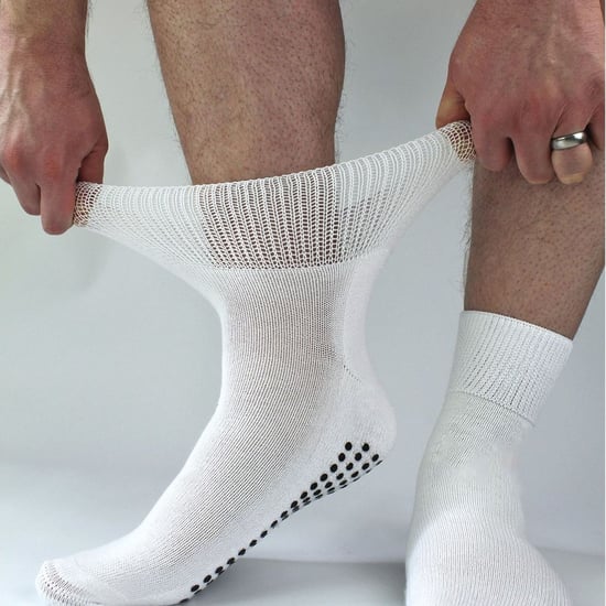 4 Pack Short Bamboo Diabetic Socks With Grips for Men and Women - Image 2