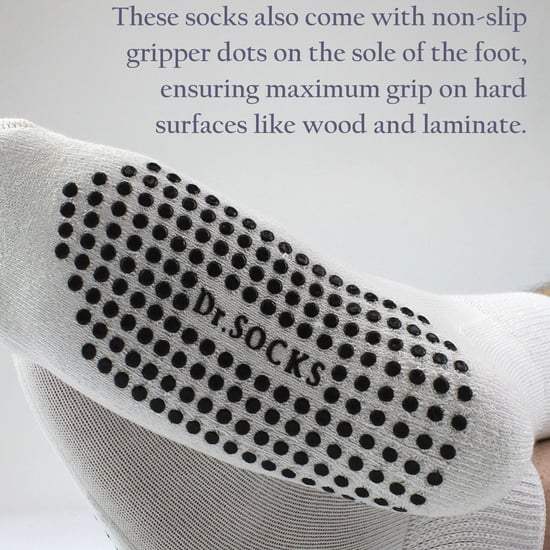 4 Pack Short Bamboo Diabetic Socks With Grips for Men and Women - Image 3