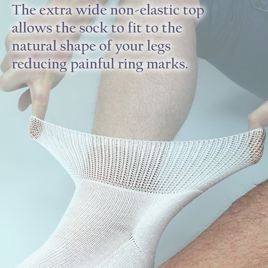 4 Pack Short Bamboo Diabetic Socks With Grips for Men and Women - Image 4
